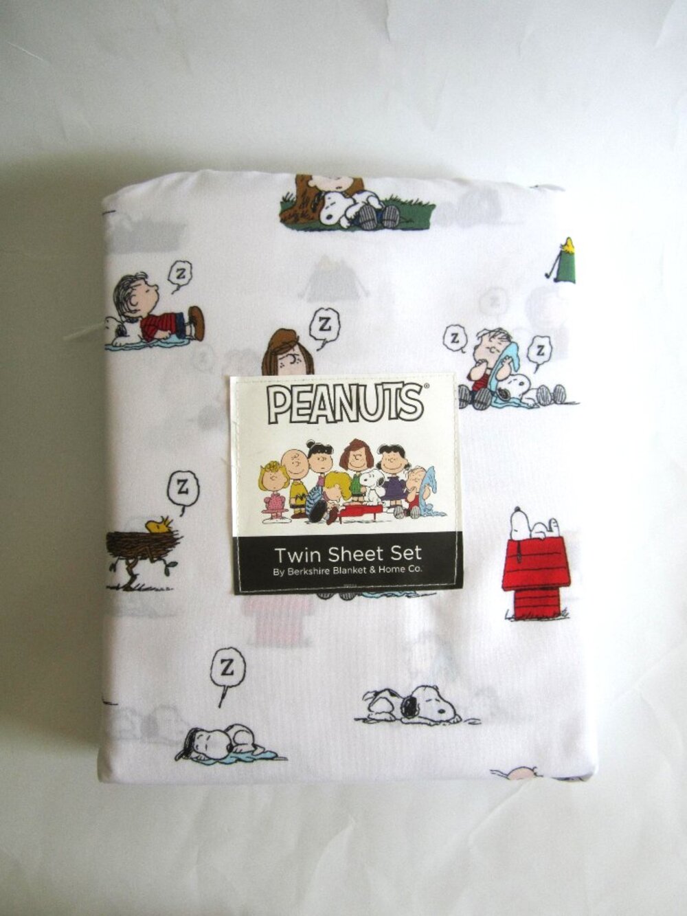 Snoopy Woodstock Peanuts Sleeping Berkshire Twin Sheet Set
